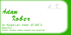 adam kober business card